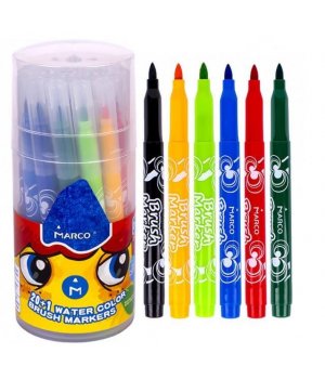 Фломастери-кісточка Marco Super Washable 21 колір в тубусі Фломастери-кісточка Marco Super Washable 21 колір в тубусі