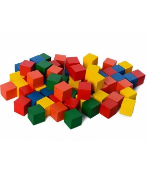 Дерев'яний конструктор Городок , 100 кубиків, у пакеті 18-22-5 см