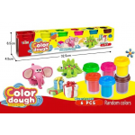 Тісто для ліплення 6878 "Color dough", кришечки з відтисками, 6 кольорів,